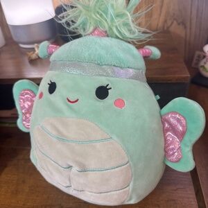 Squishmallows SquishDoos funky hair green winged insect butterfly (small size)